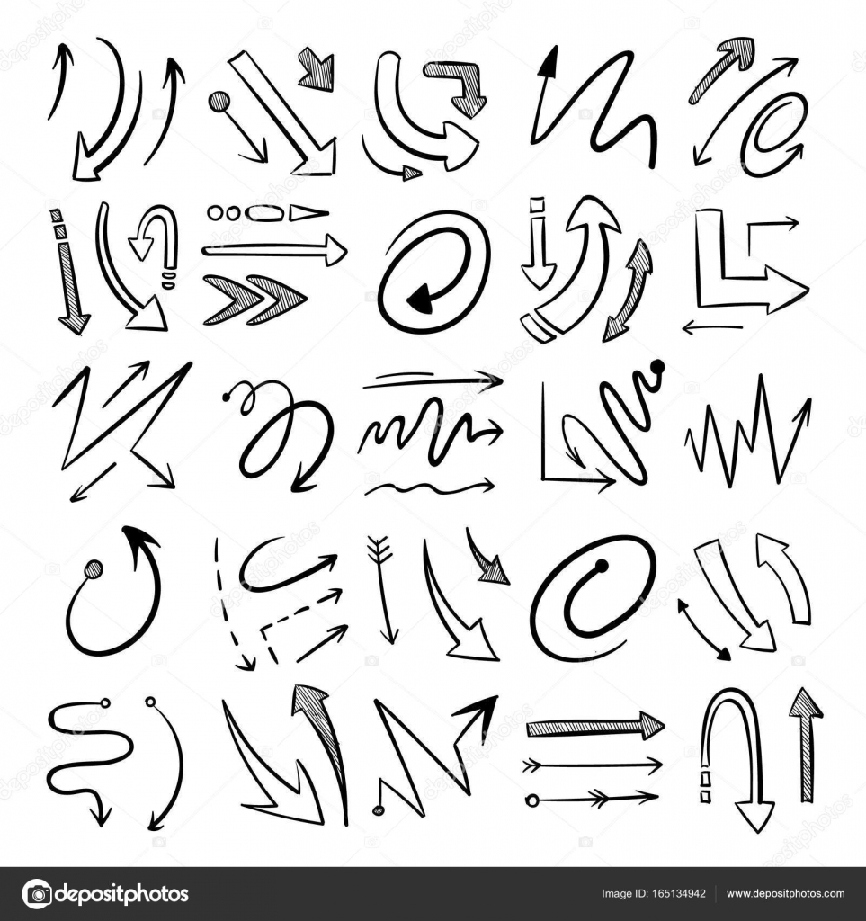 Different curved lines with arrows. — Stock Vector © Alexcardo 165134942