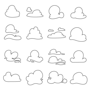 vektör şekilleri bulutlar