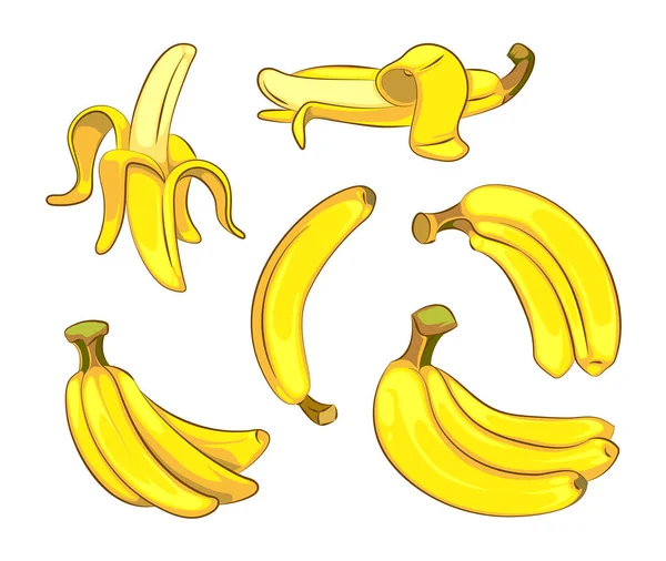 Bananas em estilo cartoon — Vetor de Stock