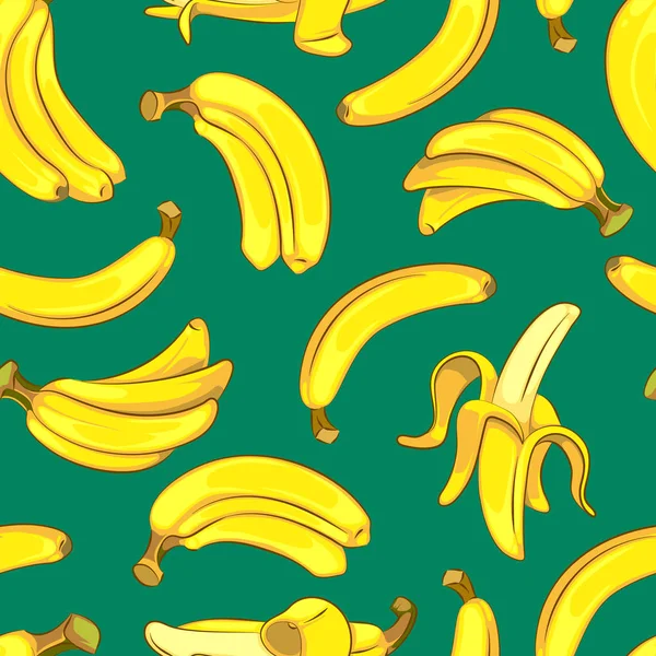 Bananen Vektor nahtloses Muster — Stockvektor