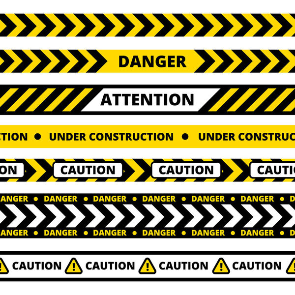 Бесшовный рисунок желтой ленты опасности
