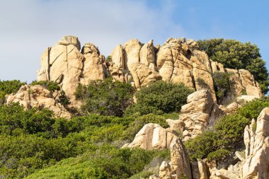 Costa Paradiso manzara Sardunya, İtalya