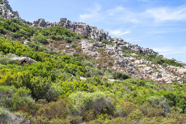 Paisaje con rocas amarillas en Cerdeña, Italia — Foto de Stock