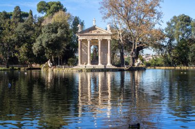 Roma İtalya. Tapınak Asklepios Villa Borghese Gardens