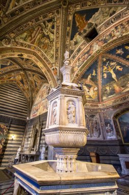İç Siena Katedrali'nin Toskana, İtalya