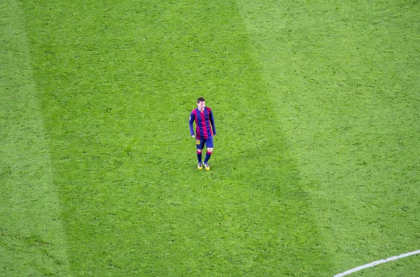 Лео Месси из ФК "Барселона" в действии — стоковое фото