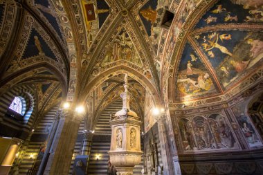 İç Siena Katedrali'nin Toskana, İtalya