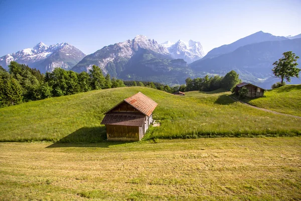 Paisaje idílico en los Alpes — Foto de Stock
