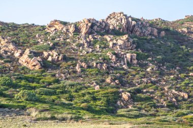 Costa Paradiso manzara Sardunya, İtalya