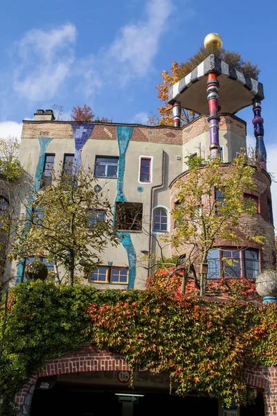 Hundertwasser house, Wiesbaden, Německo — Stock fotografie