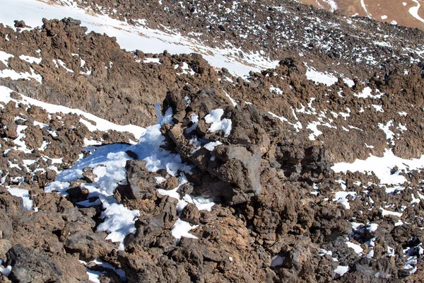 Rocks and sand at the foot of the volcano Teide on Tenerife, Spain — Stock Photo, Image