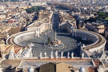 Piazza San Pietro in Vatikan Panorama görünümünü