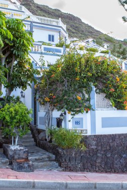 Geleneksel mimari Puerto de Santiago, Tenerife, İspanya
