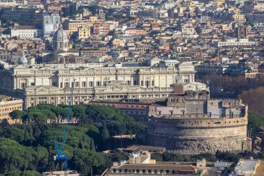Saint Peter Cathedrale Roma'dan Panorama görünümünü