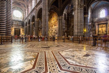 İç Siena Katedrali'nin Toskana, İtalya