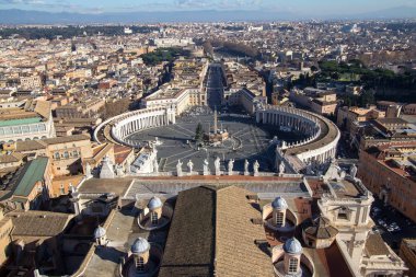 Piazza San Pietro in Vatikan Panorama görünümünü