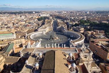 Piazza San Pietro in Vatikan Panorama görünümünü