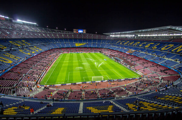 Camp Nou stadium before Champions League
