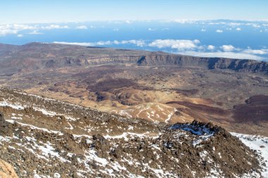 Volkan Teide Panorama görünümünden Tenerife, İspanya