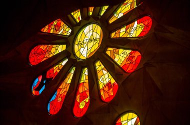 Sagrada Familia, interior view in Barcelona