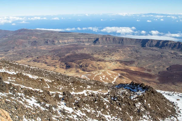 Panorama view from volcano Teide on Tenerife, Spain — Stock Photo, Image