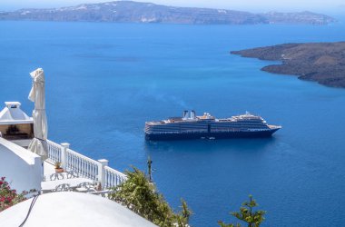 Güzel Deniz Manzaralı, Santorini, Yunanistan