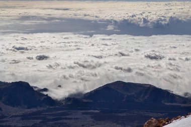 Volkan Teide Panorama görünümünden Tenerife, İspanya
