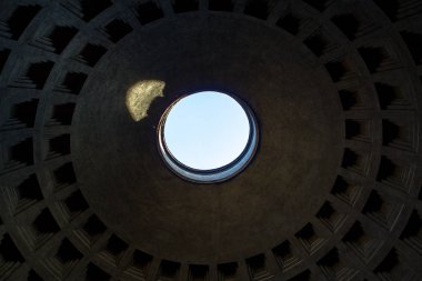 Pantheon ışık yukarıdan, Roma ünlü ray ile