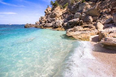 Cala Mariolu, bir plaj 'Golfo di Orosei', Sardunya, İtalya