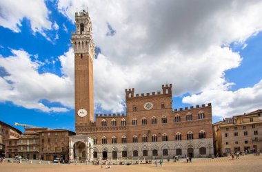 Palazzo Pubblico ile Piazza del Campo, Siena, İtalya