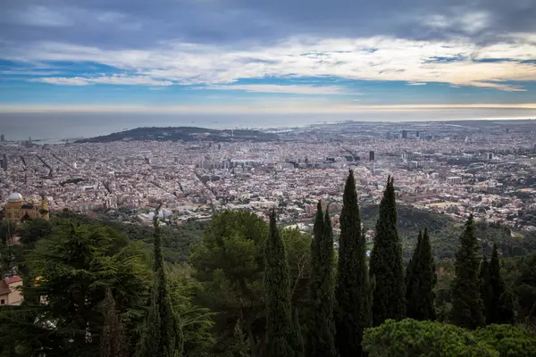 Panorama, Barcelona, Španělsko — Stock fotografie