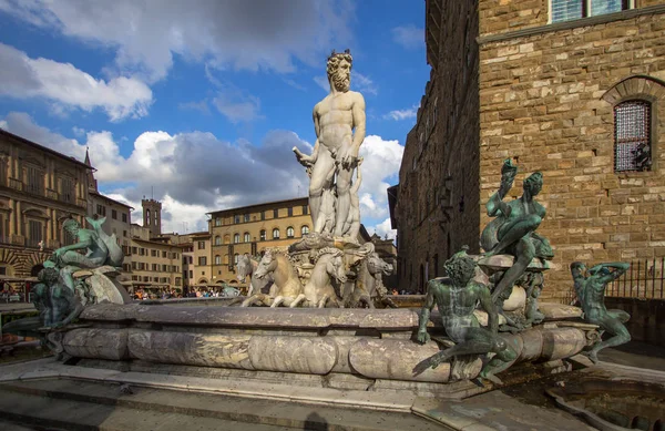 Fontana di Nettuno a Firenze — Foto Stock