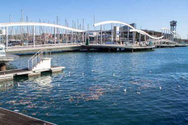 Rambla de Mar, a modern bridge in Barcelona