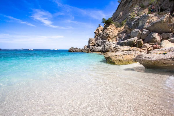 Cala Mariolu Strandjait Strand Golfo Orosei Szardínia Olaszország — Stock Fotó