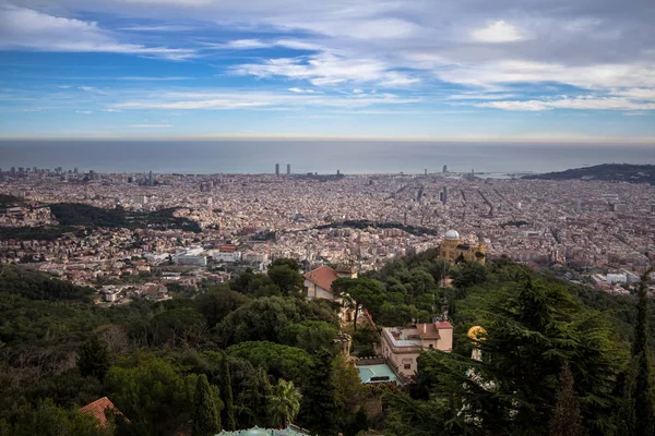 Panorama, Barcelona, Španělsko — Stock fotografie