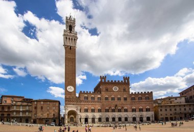 Palazzo Pubblico ile Piazza del Campo, Siena, İtalya