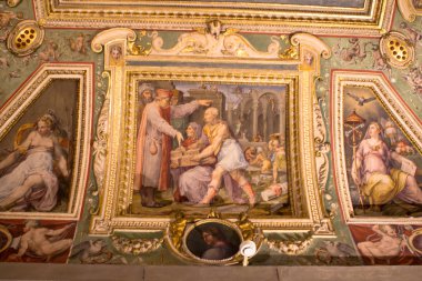 Palazzo Vecchio (eski saray) Floransa, Toskana, Ital iç