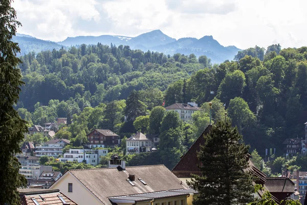 Luzern panorama, Svájc — Stock Fotó