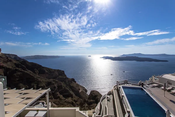 Vistas al mar en Santorini, Grecia — Foto de Stock