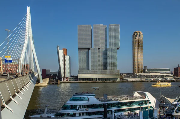 De Skyline van Rotterdam, Nederland — Stockfoto