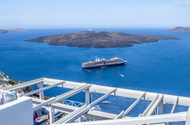 Güzel Deniz Manzaralı, Santorini, Yunanistan