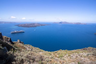 Güzel Deniz Manzaralı, Santorini, Yunanistan