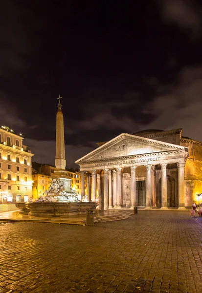 밤, 로마 판테온입니다. 이탈리아 — 스톡 사진