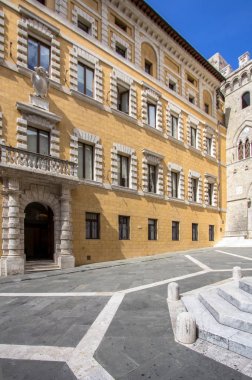 Palazzo Spannocchi on Piazza Salimbeni, Siena, Italy