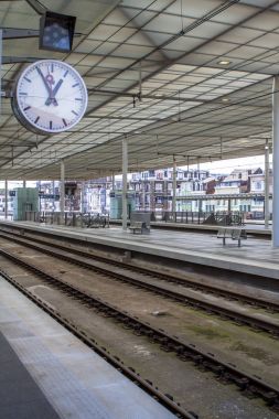 Railway station in Antwerpen Belgium