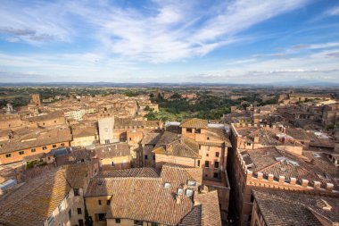 Siena, Toskana, İtalya'nın eski şehrin panoramik görünüm