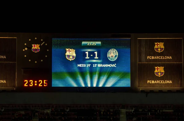 Camp Nou stadio prima della Champions League — Foto Stock