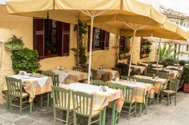 Sokak kafe, Atina, Yunanistan