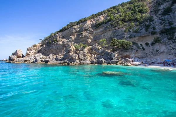 Cala Mariolu Pláž Golfo Orosei Sardinie Itálie — Stock fotografie