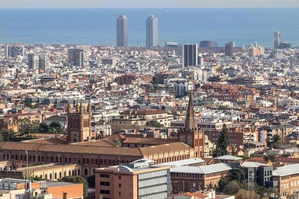 Panorama, Barcelona, Španělsko — Stock fotografie